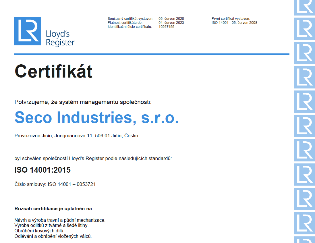 Rezertifizierung ISO 14001:2015